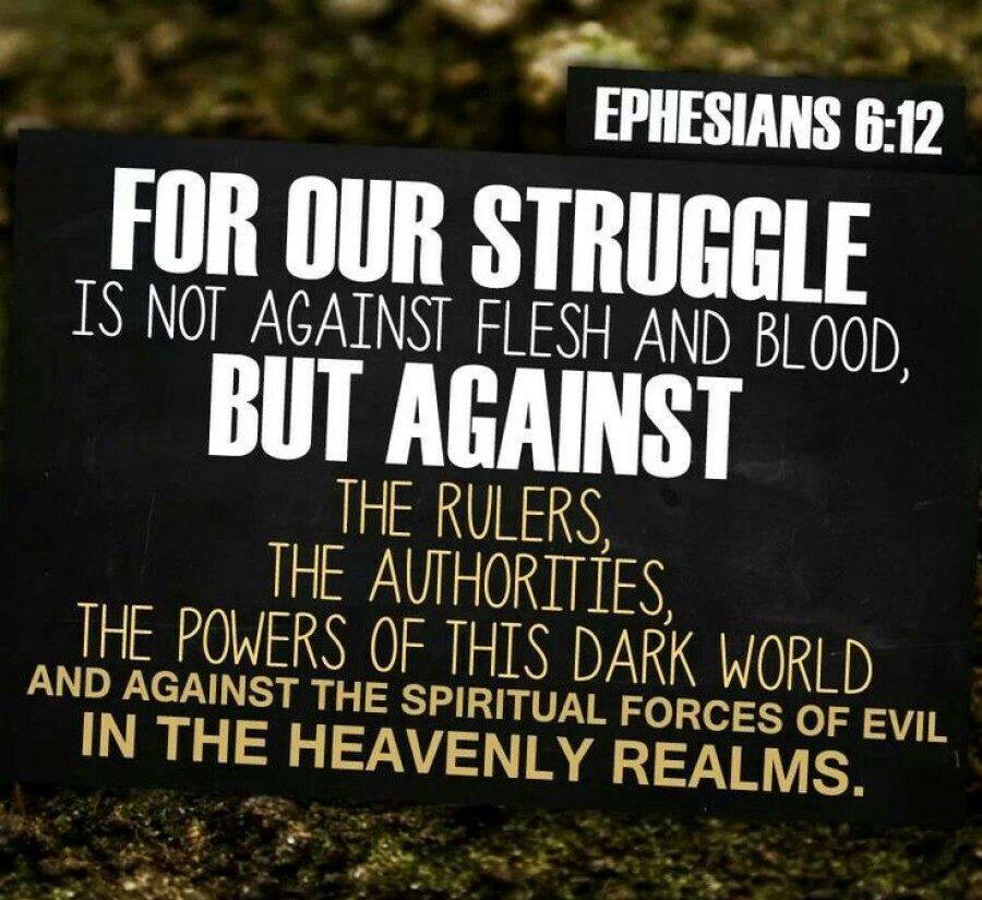 Christian spiritual warfare image representing the believer's battle against sin, temptation, and the schemes of the enemy